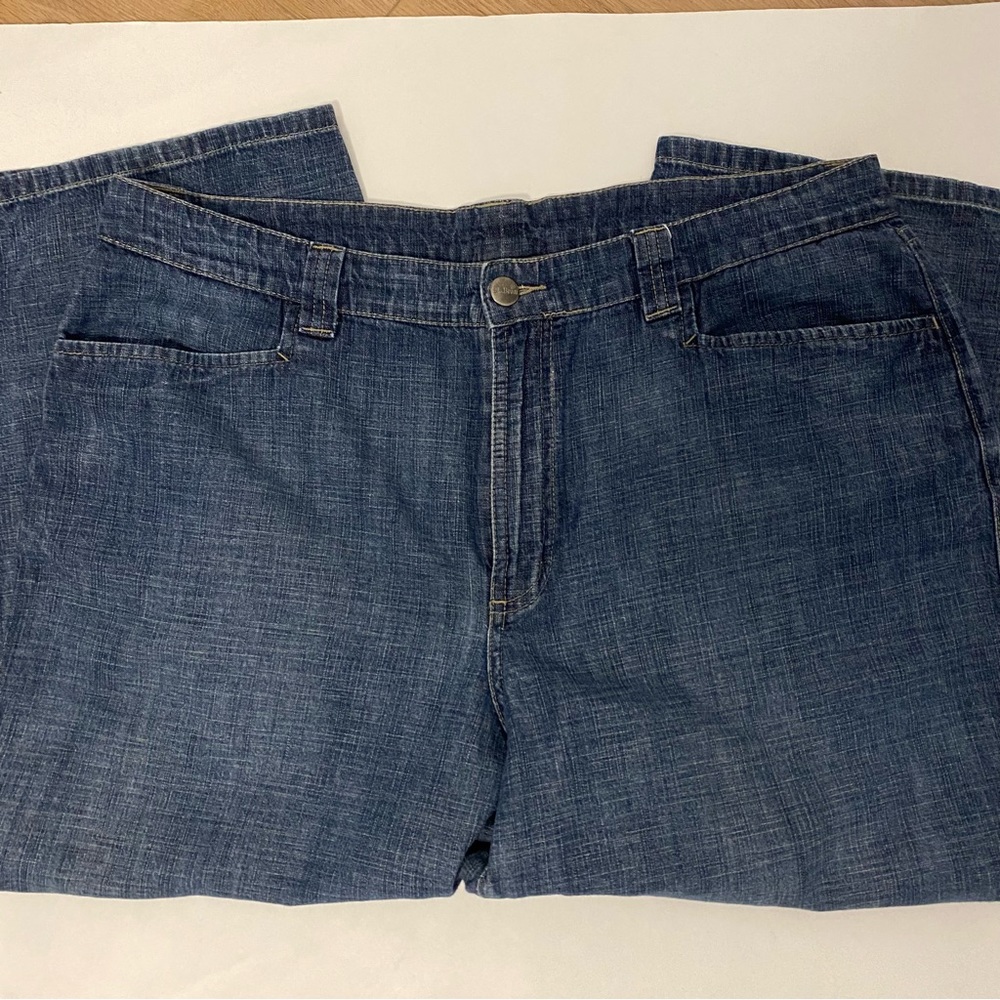 LL Bean soft denim wide leg capris
